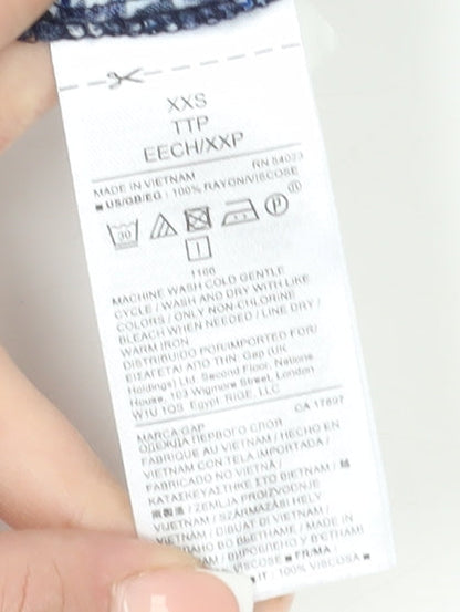 Gap Women's Blue Floral Halter Tank Top 2XS