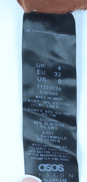 ASOS Design Women's Brown Polka Dot Slip Dress Size 4