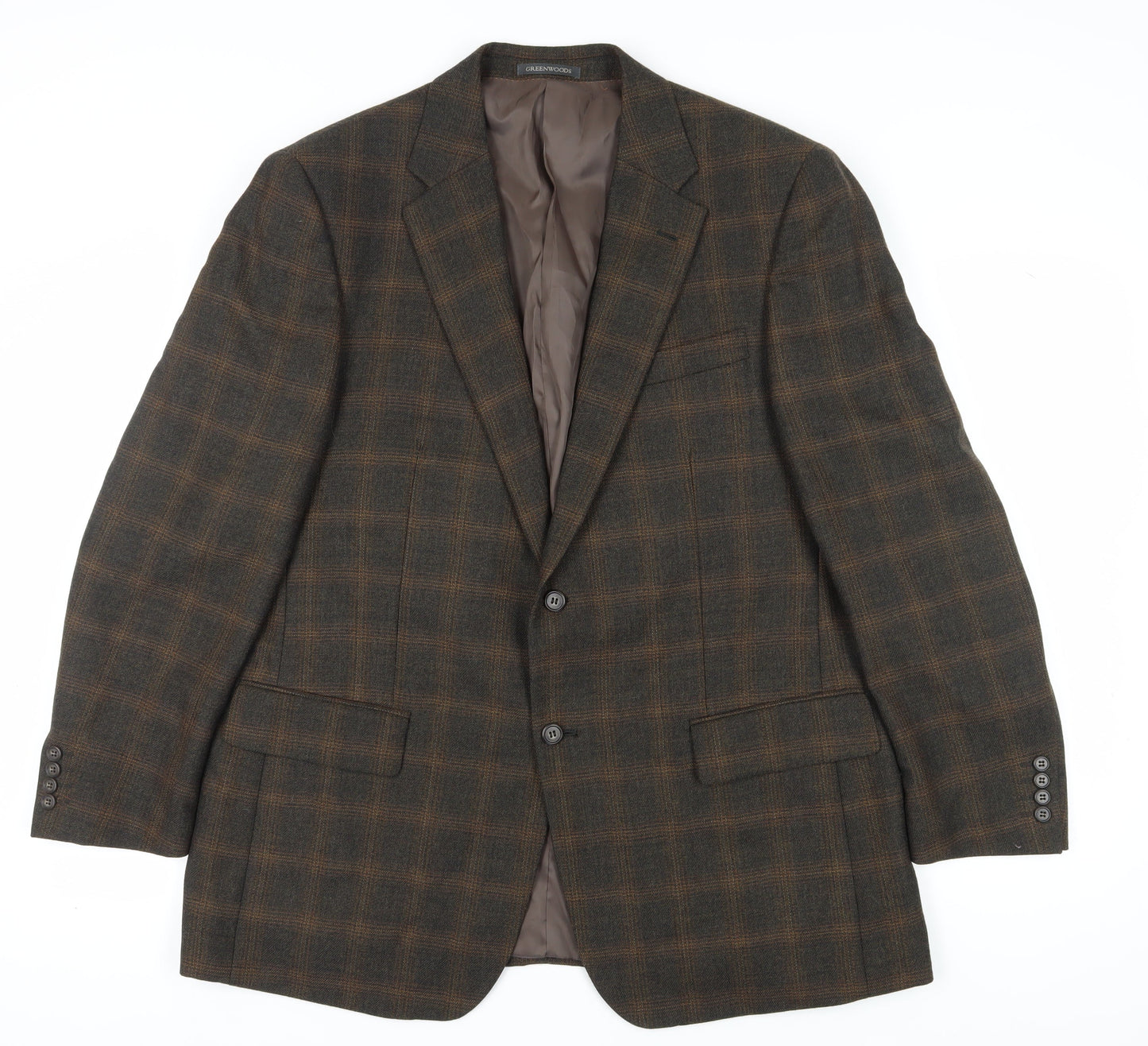 Mens UK Size 46 Greenwoods Regular Brown Suit Jacket