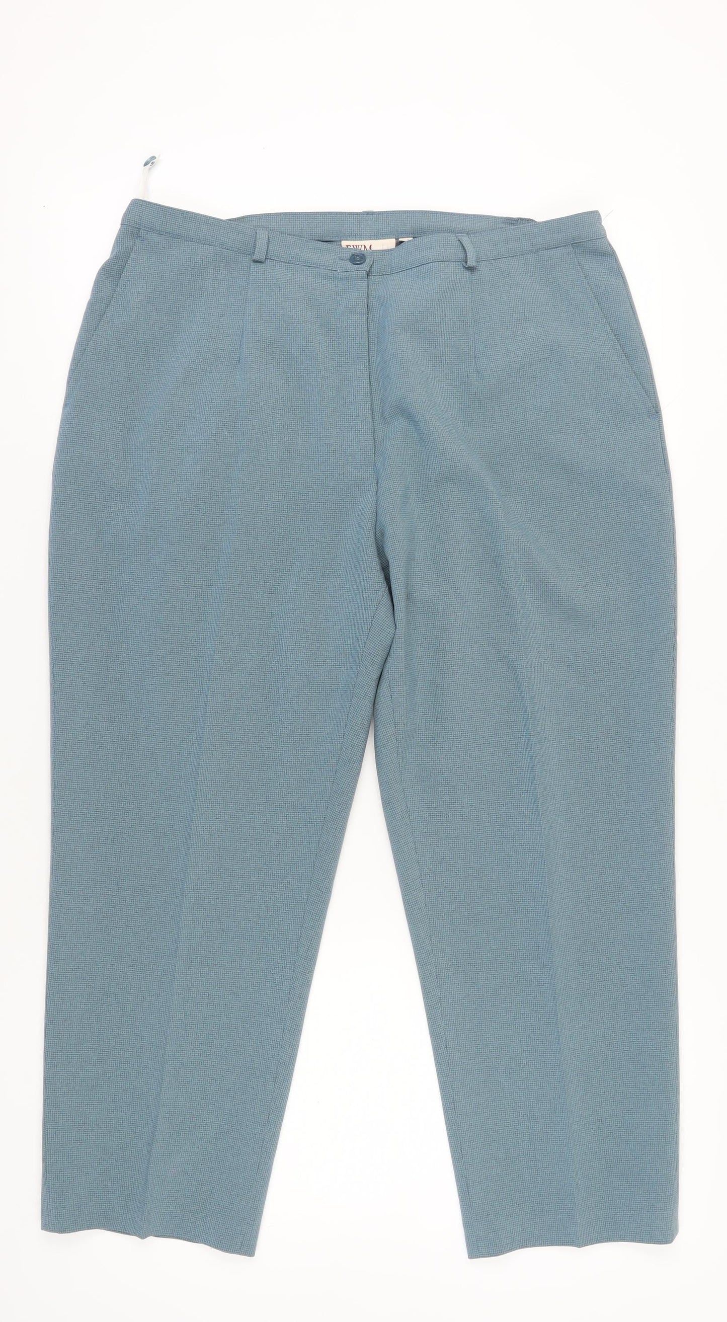 Womens UK Size 18 EWM Regular Fit Chino Blue Trousers