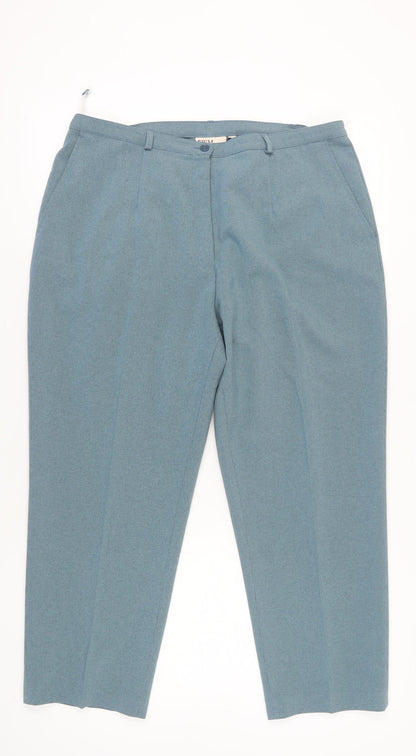 Womens UK Size 18 EWM Regular Fit Chino Blue Trousers
