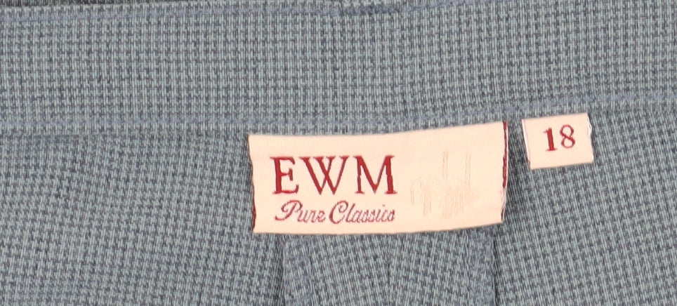 Womens UK Size 18 EWM Regular Fit Chino Blue Trousers