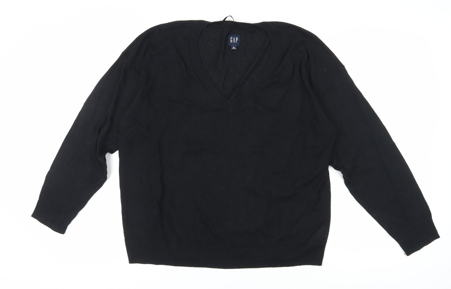 GAP Women's Black XL Pullover V-Neck Jumper