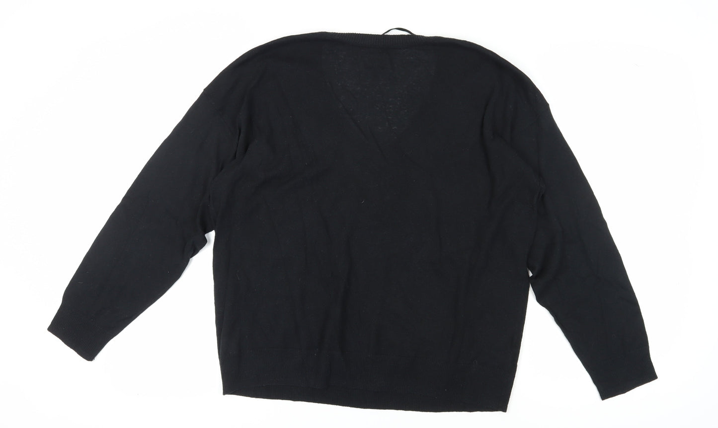 GAP Women's Black XL Pullover V-Neck Jumper