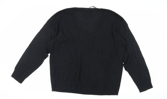 GAP Women's Black XL Pullover V-Neck Jumper