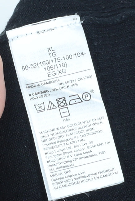 GAP Women's Black XL Pullover V-Neck Jumper