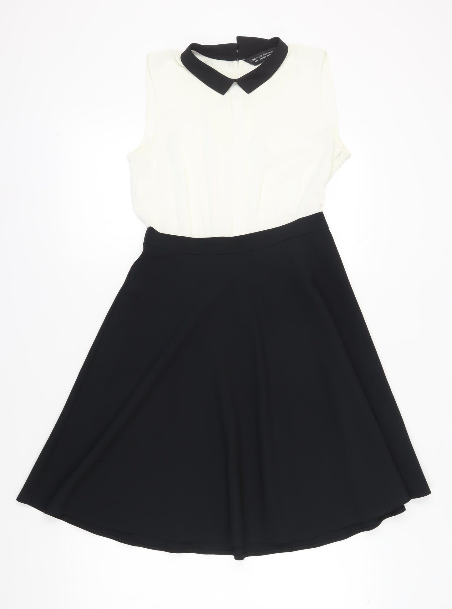 Dorothy Perkins Women's Black/White Shift Dress Size 10