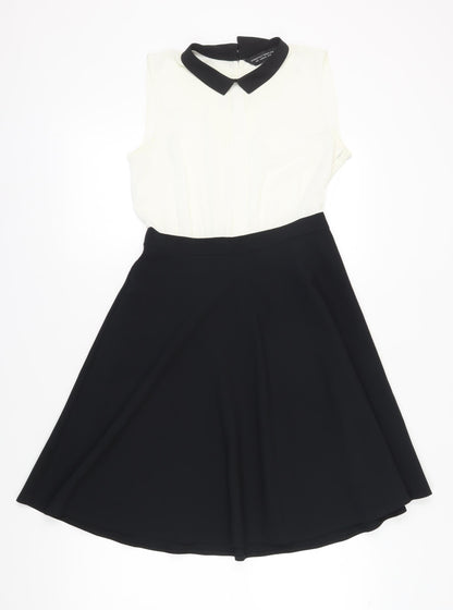 Dorothy Perkins Women's Black/White Shift Dress Size 10