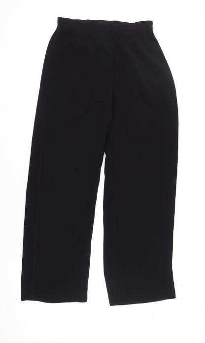 Womens UK Size 12 J. Taylor Regular Fit Business Formal Black Trousers