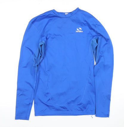 Sondico Men's Blue Long Sleeve Athletic Pullover T-Shirt
