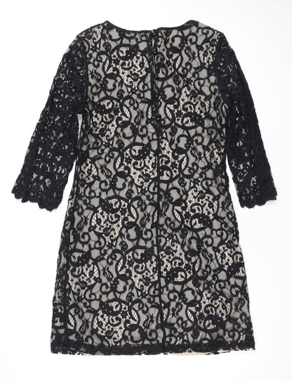 H&M Women's Black Lace Sheath Dress, Size 8, Party/Cocktail