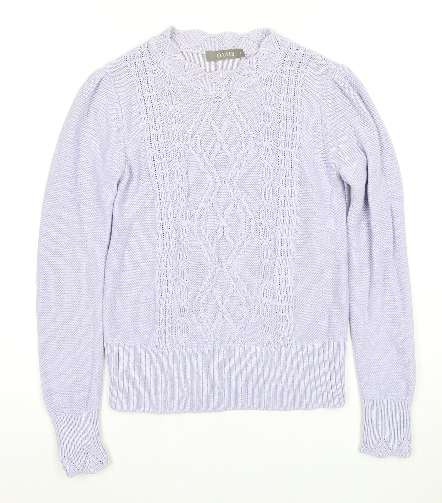 Womens UK Size S Oasis Purple Pullover Jumper