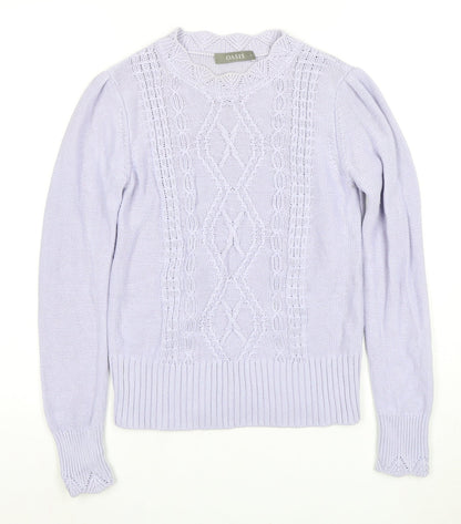 Womens UK Size S Oasis Purple Pullover Jumper