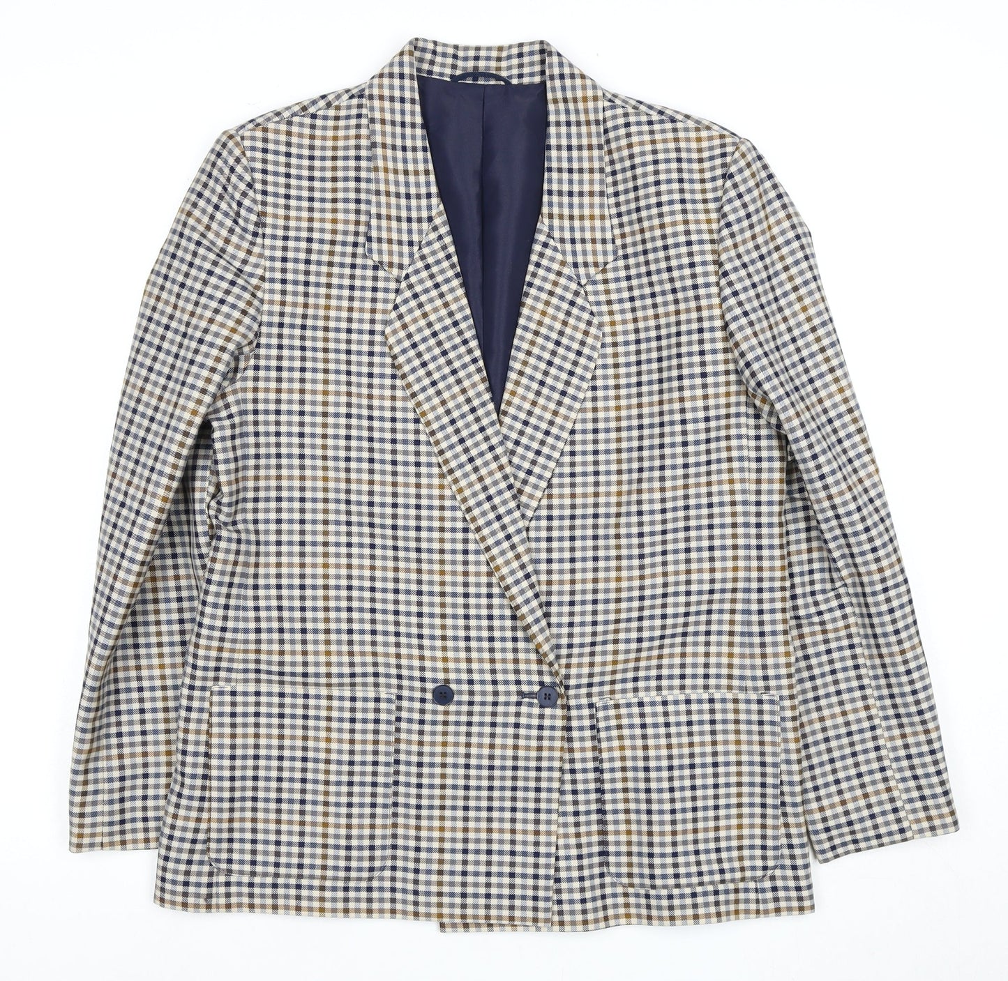 St Michael Women's Multicoloured Wool Blazer, Size 14