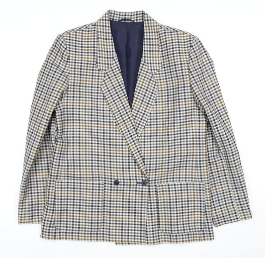 St Michael Women's Multicoloured Wool Blazer, Size 14