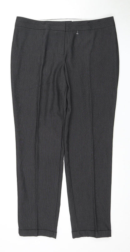 Womens UK Size 14 NEXT Regular Fit Business Casual Black Trousers
