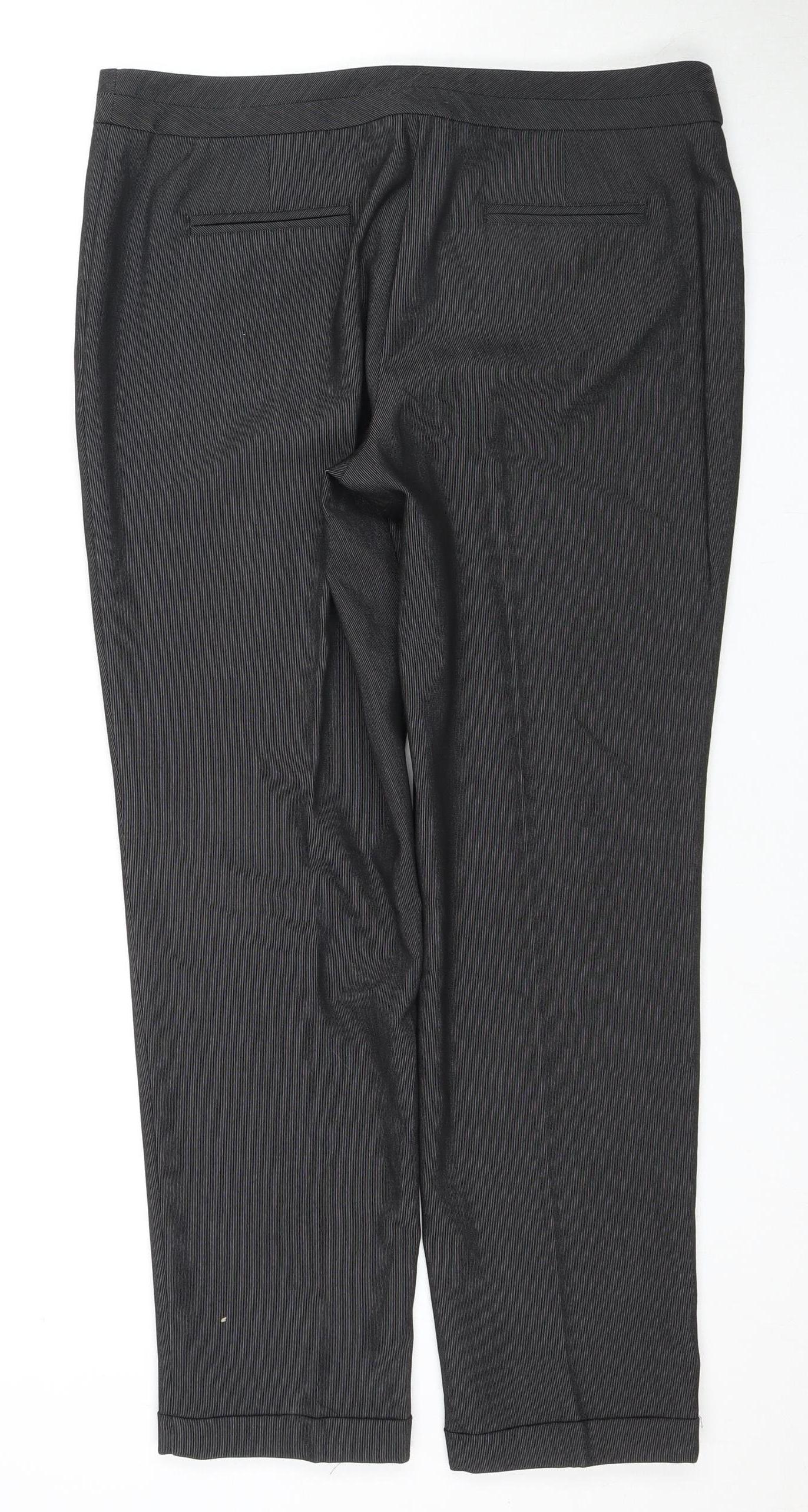 Womens UK Size 14 NEXT Regular Fit Business Casual Black Trousers