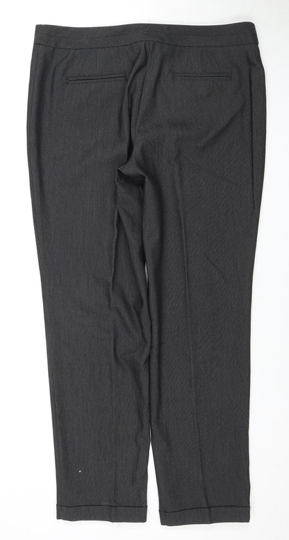 Womens UK Size 14 NEXT Regular Fit Business Casual Black Trousers