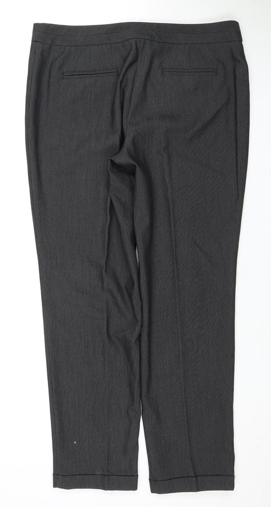 Womens UK Size 14 NEXT Regular Fit Business Casual Black Trousers