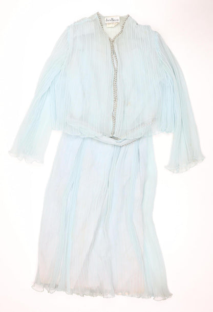 Jack Bryan Women's Blue Beaded Party Dress Size 14