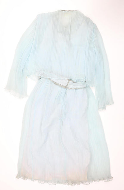 Jack Bryan Women's Blue Beaded Party Dress Size 14