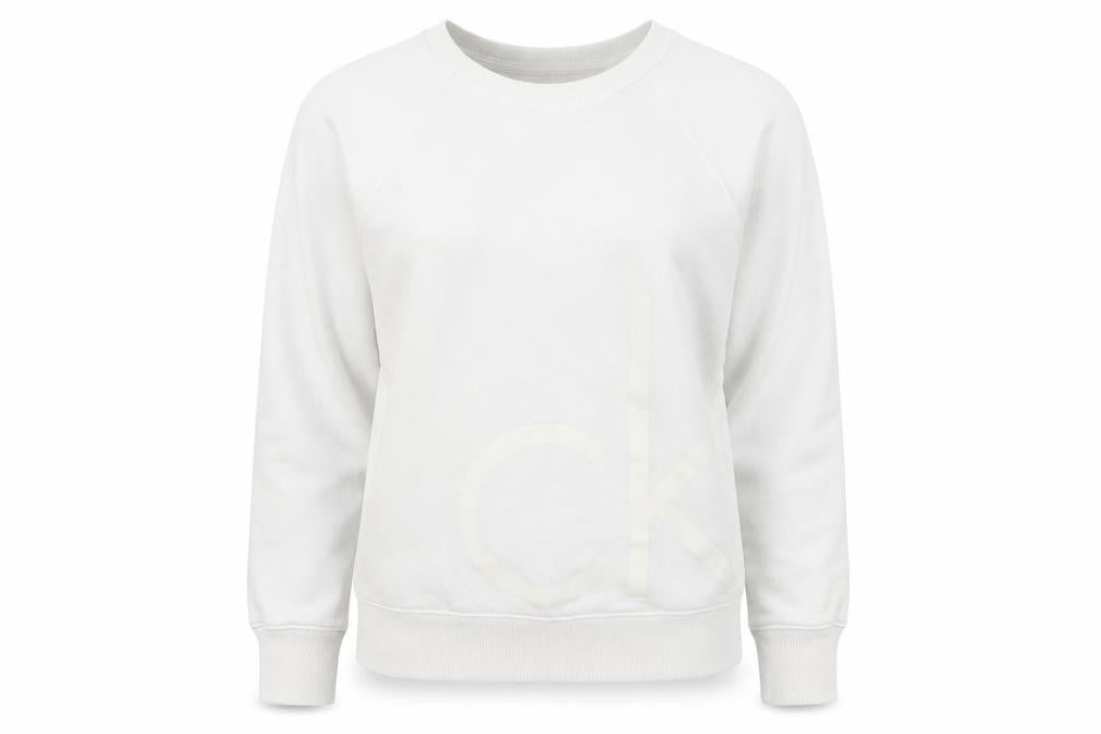 Womens UK Size S Calvin Klein Jeans White Pullover Sweatshirt