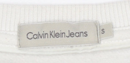 Calvin Klein Jeans Women's White Pullover Sweatshirt S