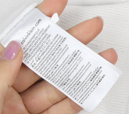 Calvin Klein Jeans Women's White Pullover Sweatshirt S