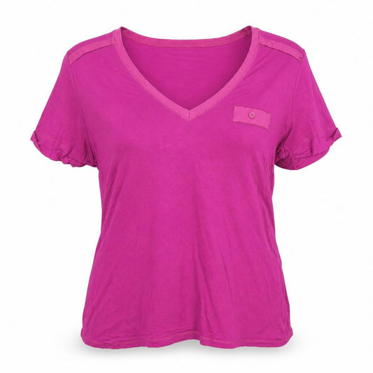 Womens UK Size L Reiss Pink Basic T-Shirt