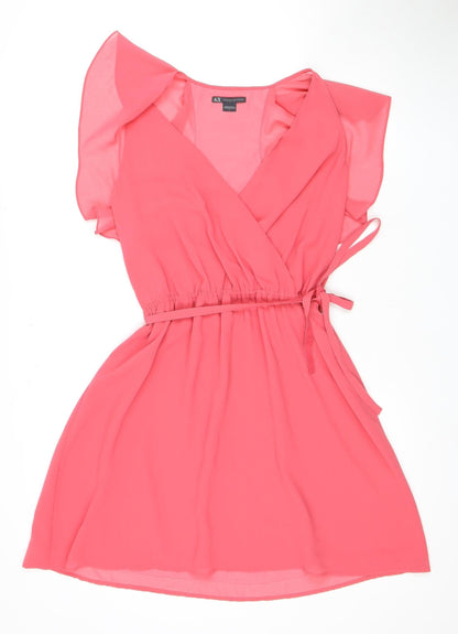 Armani Exchange Women's Pink Wrap Dress Size 2
