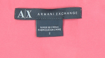 Armani Exchange Women's Pink Wrap Dress Size 2