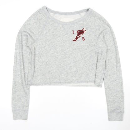 Abercrombie & Fitch Women's Grey Crew Neck Sweatshirt L