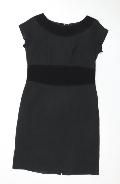 Laura Ashley Women's Black Short Sleeve Dress Size 12