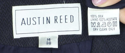 Austin Reed Women's Black Silk Blazer, Size 14