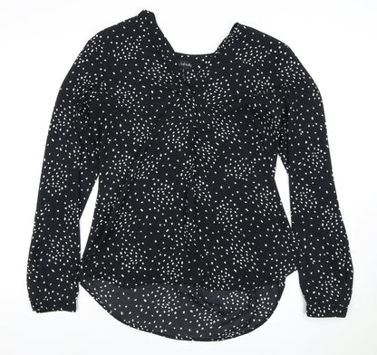 Womens UK Size 14 Long Tall Sally Black Basic Blouse