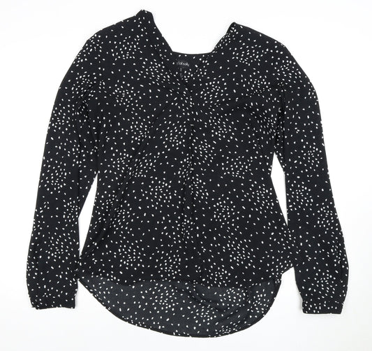 Womens UK Size 14 Long Tall Sally Black Basic Blouse