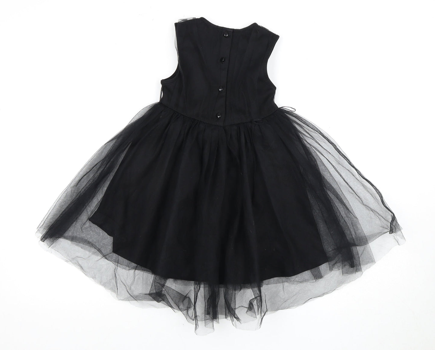 Next Girls Black Ball Gown Dress 3 Years Sleeveless Party
