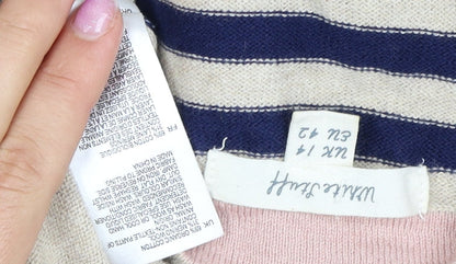 Morrissey Women's Beige Striped 14 Cardigan