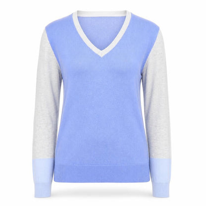 Womens UK Size 8 Laura Ashley Blue Basic Sweater