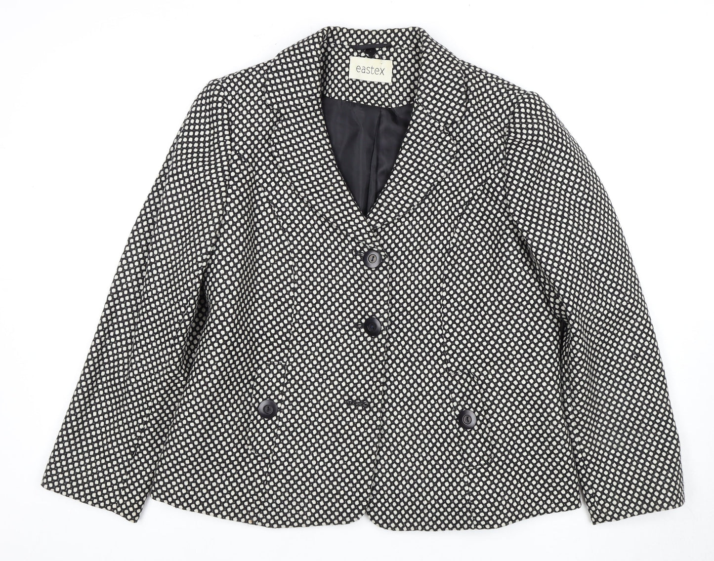Eastex Women's Black Jacket, Size 16, Tweed, Workwear