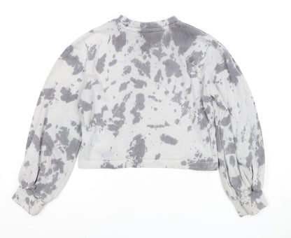 Nike Girls' Grey Tie-Dye Sweatshirt, Size 8, Pullover