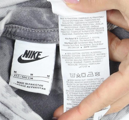 Nike Girls' Grey Tie-Dye Sweatshirt, Size 8, Pullover