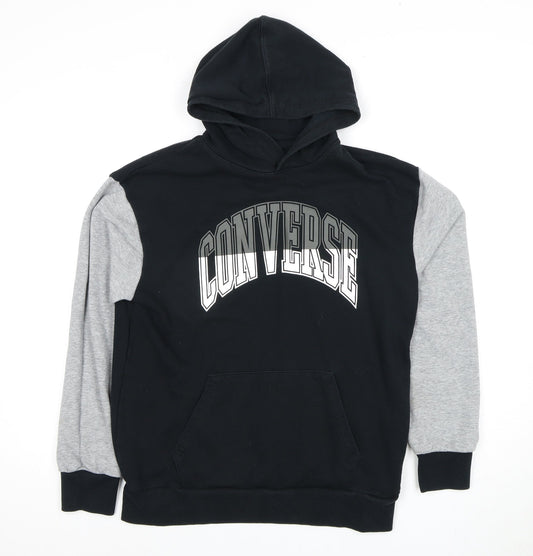 Converse Boys Black Pullover Hoodie XL - Logo Design