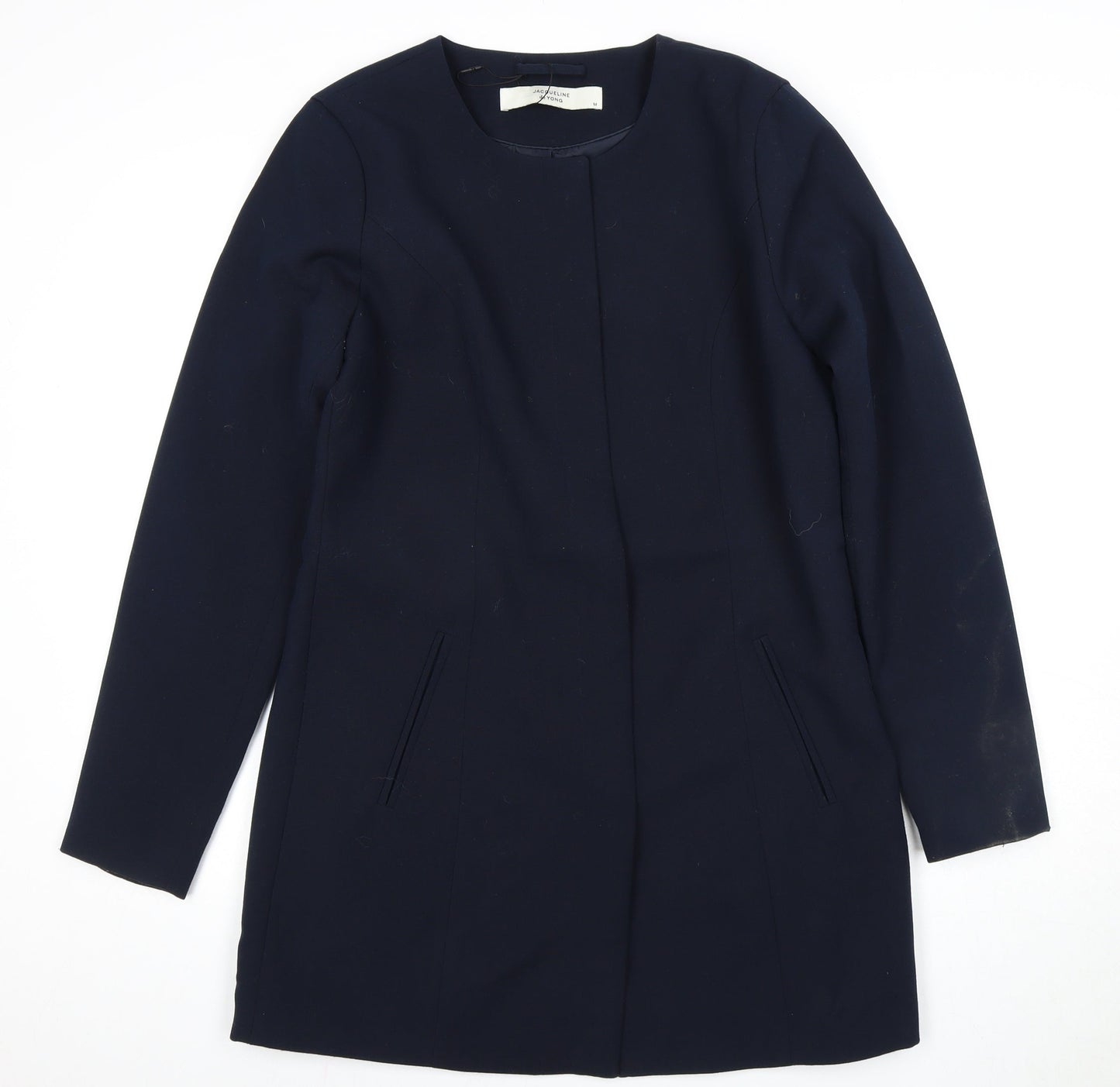 Jacqueline de Yong Women's Blue Long Coat - Size M