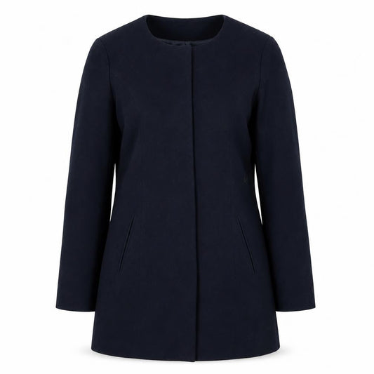 Jacqueline de Yong Women's Blue Long Coat - Size M