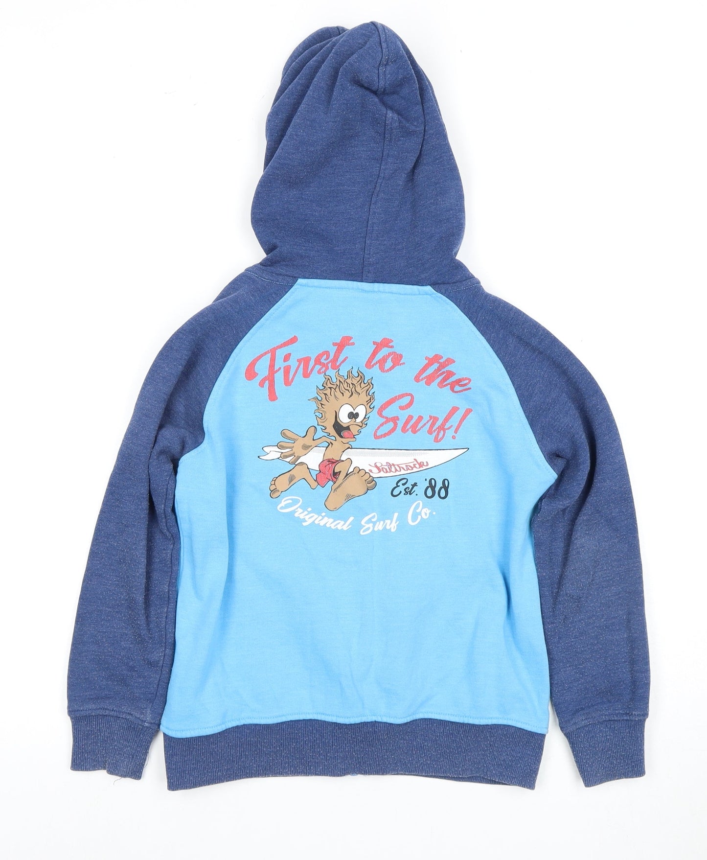 Saltrock Boys Blue Full Zip Hoodie Size L