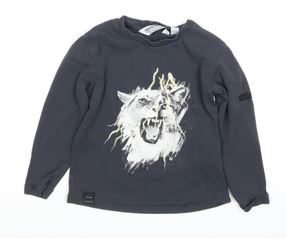 Regatta Boys Black Graphic Long Sleeve T-Shirt 3-4 Years