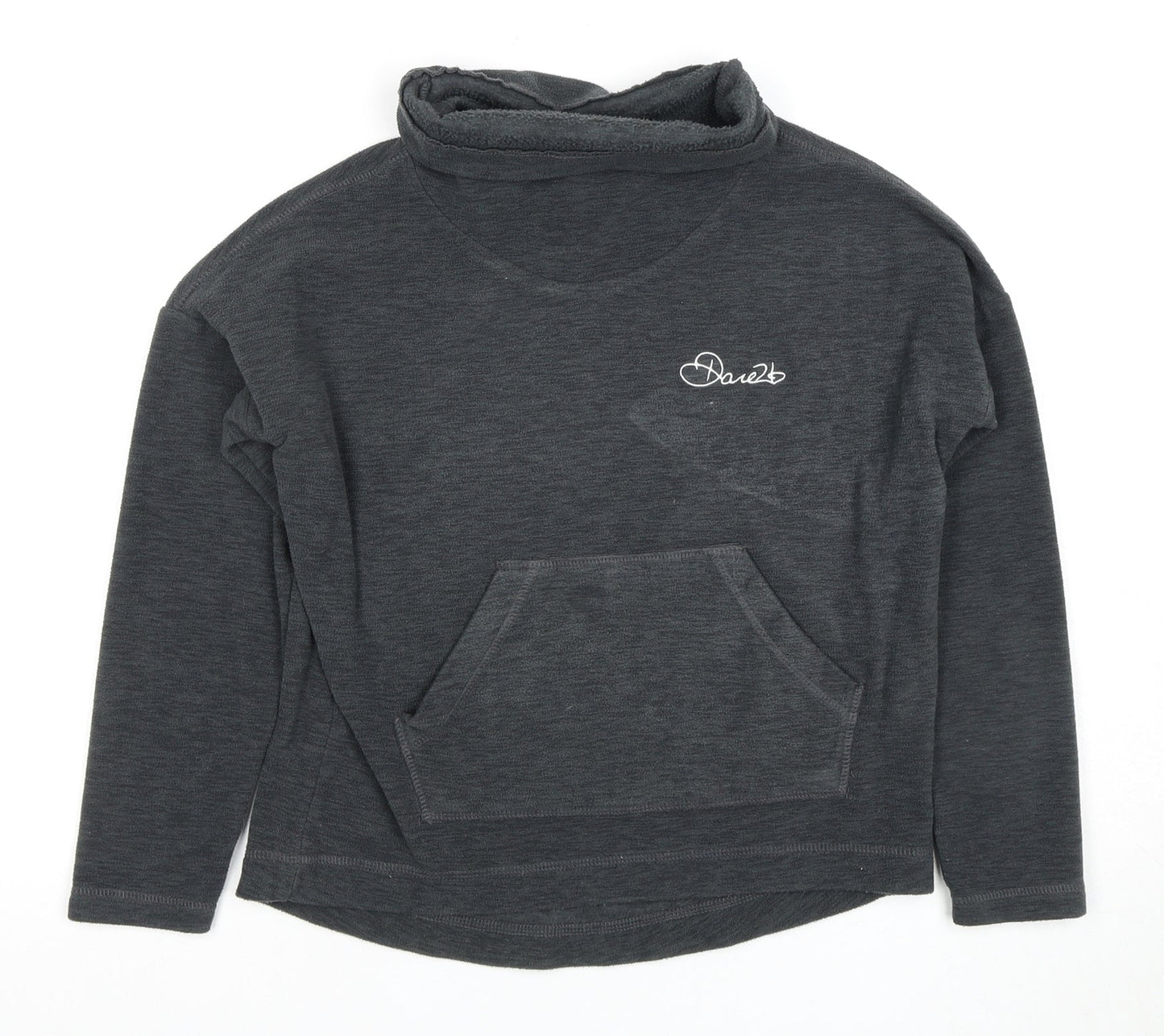 Dare 2B Boys Grey High Neck Pullover Sweatshirt with Logo