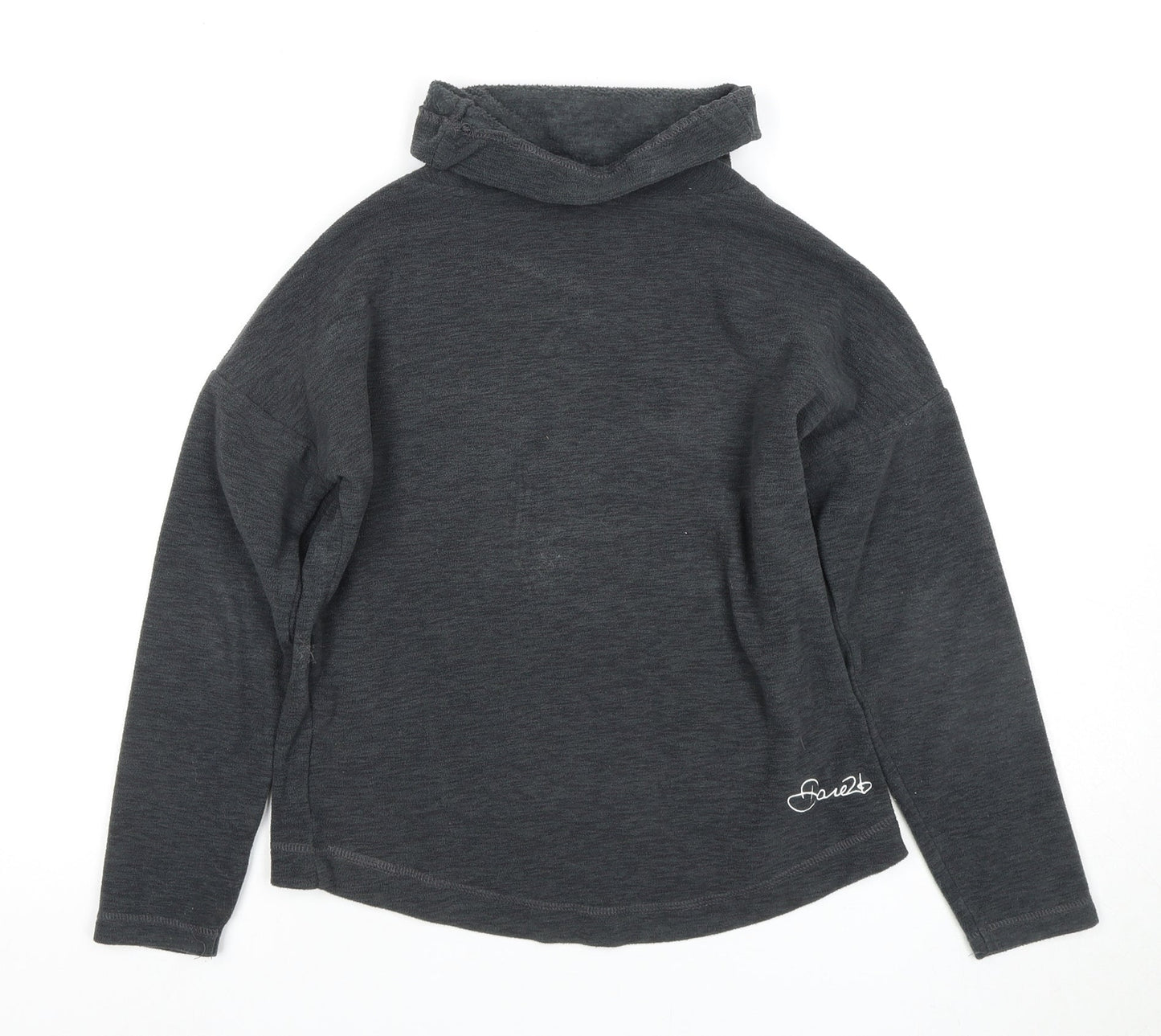 Dare 2B Boys Grey High Neck Pullover Sweatshirt with Logo