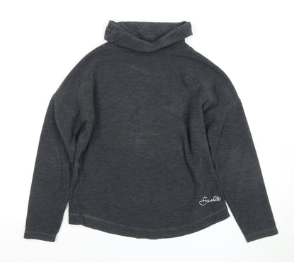 Dare 2B Boys Grey High Neck Pullover Sweatshirt with Logo